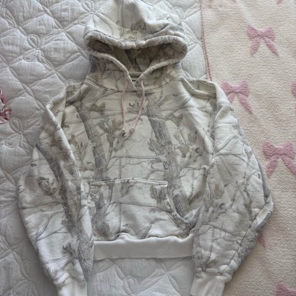 white and grey dairy boy camo woodland hoodie - Picture 6 of 8